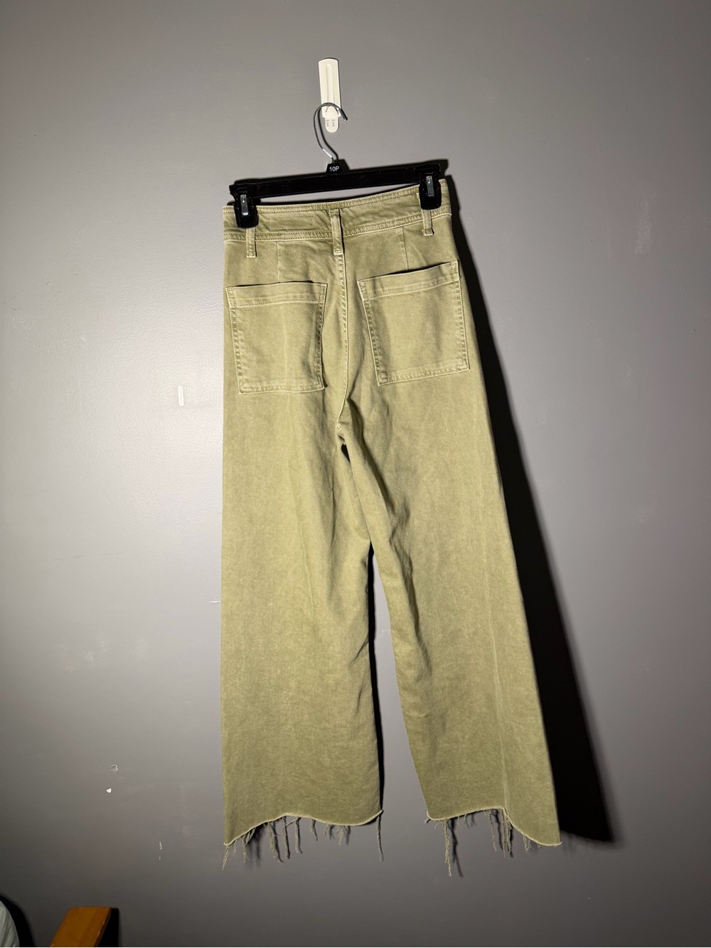 Zara Marine Wide Leg Raw Hem Jeans Size 2 - Picture 3 of 5